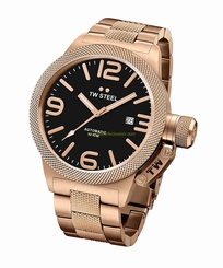 TW Steel Watches : CB176 Black Dial Gold-plated Stainless Steel Band Men Watch