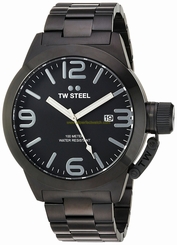 TW Steel Watches : CB212 Black Dial Stainless Steel Band Men Watch