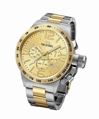 TW Steel Watches : CB53 Gold Dial Stainless Steel Women Watch