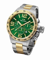 TW Steel Watches : CB64 Green Dial Stainless Steel Gold Plated Men Watch