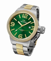 TW Steel Watches : CB65 Green Dial Stainless Steel Gold Plated Women Watch