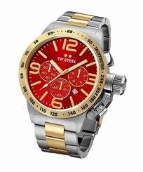 TW Steel Watches : CB74 Red Dial Stainless Steel Women Watch