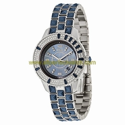 Christian Dior Watches : CD11311GM001 Blue Dial Stainless Steel Band Women Watch