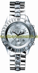 Christian Dior Watches : CD114313M001 Quartz Stainless Steel - Polished Silver Chrongraph Dial Stainless Steel Band Women Watch