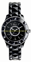 Christian Dior Watches : CD1235E2C001 Automatic Diamonds Dial Black Ceramic Women Watch