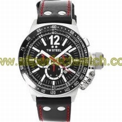 TW Steel Watches : CE1015R Black Dial Fixed Black Ion-plated With Tachymeter Band Men Watch