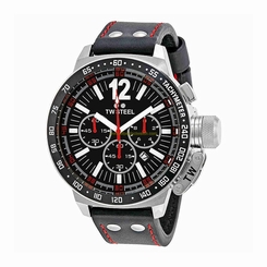 TW Steel Watches : CE1016R Black Dial Fixed Black Ion-plated With Tachymeter Scale Band Men Watch