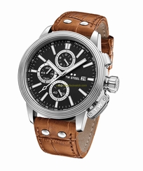 TW Steel Watches : CE7004 Quartz Chronograph Date Brown Leather Men Watch