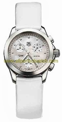 TAG Heuer Watches : CJF1312.FC6189 Quartz Chronograph Date White Leather Women Watch