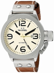 TW Steel Watches : CS15 Automatic Date Brown Leather Men Watch