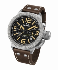 TW Steel Watches : CS34 Quartz Chronograph Date Brown Leather Men Watch