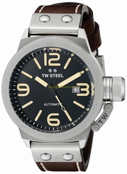 TW Steel Watches : CS35 Automatic Date Brown Leather Men Watch
