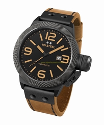 TW Steel Watches : CS46 Black Dial Fixed Black Pvd Band Men Watch