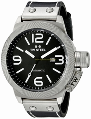 TW Steel Watches : CS6 Automatic Date Black Leather Men Watch