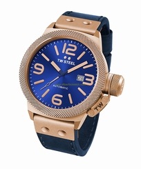 TW Steel Watches : CS66 Automatic Blue Dial Date Blue Leather Men Watch