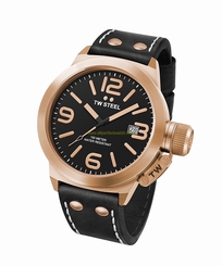 TW Steel Watches : CS71 Black Dial Leather Band Men Watch