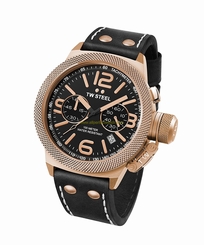 TW Steel Watches : CS73 Black Dial Leather Band Men Watch