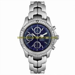 TAG Heuer Watches : CT2110.BA0550 Blue Dial Stainless Steel Band Men Watch