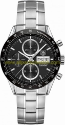 TAG Heuer Watches : CV201AG.BA0725 Automatic Chronograph Black Dial Day Date Stainless Steel Men Watch
