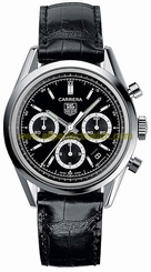 TAG Heuer Watches : CV2113.FC6180 Automatic Chronograph Date Black Leather Men Watch