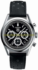 TAG Heuer Watches : CV2113.FC6182 Automatic Chronograph Date Black Leather Men Watch