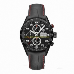 TAG Heuer Watches : CV2A81.FC6237 Automatic Calibre 16 Chronograph Day Date Black Leather Men Watch