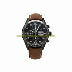 TAG Heuer Watches : CV2A84.FC6394 Black Dial Leather Men Watch