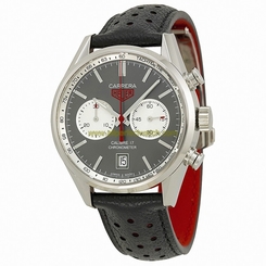 TAG Heuer Watches : CV5110.FC6310 Automatic Chronograph Day Date Black Leather Men Watch