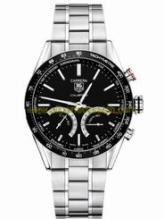 TAG Heuer Watches : CV7A12.BA0795 Quartz Calibre S Black Dial Polished Stainless Steel Case And Bracelet Men Watch