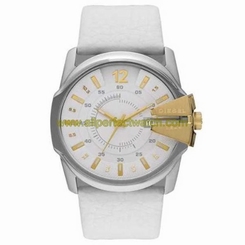 Diesel Watches : DZ1476 Quartz Analog Date White Leather Women Watch