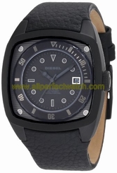 Diesel Watches : DZ1492 Quartz Black Leather Strap Men Watch