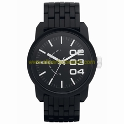 Diesel Watches : DZ1523 Quartz Black Dial With Resin Bracelet Men Watch