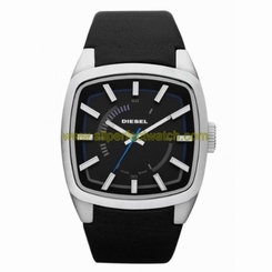 Diesel Watches : DZ1530 Quartz Stainless Steel Case With Black Leather Strap Men Watch