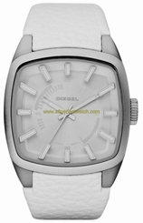 Diesel Watches : DZ1531 Quartz Analog Silver Dial Leather Men Watch