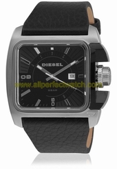Diesel Watches : DZ1541 Quartz Analog Date Black Leather Rectangle Men Watch