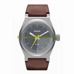 Diesel Watches : DZ1562 Quartz Stainless Steel Case With Brown Leather Strap Men Watch