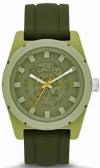 Diesel Watches : DZ1594 Quartz Analog Green Rubber Strap Men Watch