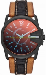 Diesel Watches : DZ1600 Quartz Analog Date Brown Leather Strap Men Watch