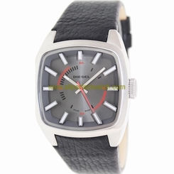 Diesel Watches : DZ1620 Quartz Analog Gray Dial Leather Men Watch