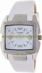 Diesel Watches : DZ1630 Quartz Analog White Dial Leather Men Watch