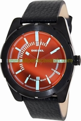 Diesel Watches : DZ1632 Quartz Analog Orange Dial Leather Men Watch