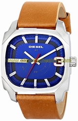 Diesel Watches : DZ1653 Quartz Analog Blue Dial Leather Men Watch