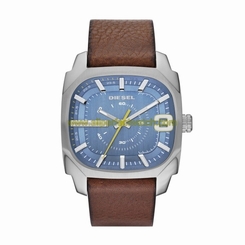 Diesel Watches : DZ1654 Quartz Analog Blue Dial Brown Leather Men Watch