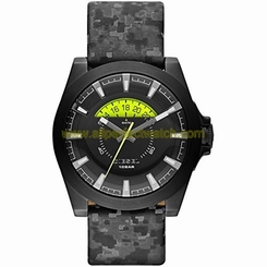Diesel Watches : DZ1658 Quartz Black Dial Camo Leather Men Watch