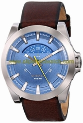 Diesel Watches : DZ1661 Quartz Blue Dial Date Brown Leather Men Watch