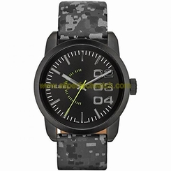 Diesel Watches : DZ1664 Quartz Double Down Black Dial Camouflage Leather Men Watch