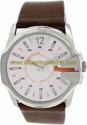 Diesel Watches : DZ1668 Quartz White Dial Date Brown Leather Men Watch