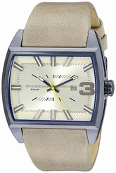 Diesel Watches : DZ1703 Quartz Beige Dial Date Light Brown Leather Men Watch