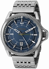 Diesel Watches : DZ1753 Blue Dial Stainless Steel Band Men Watch