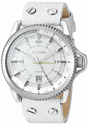 Diesel Watches : DZ1755 Quartz Analog Date White Leather Men Watch